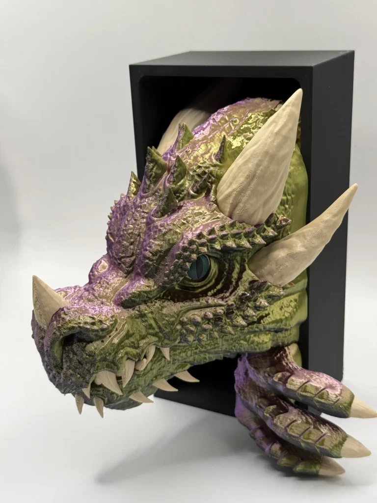 Purple & Green Dragon Book Nook